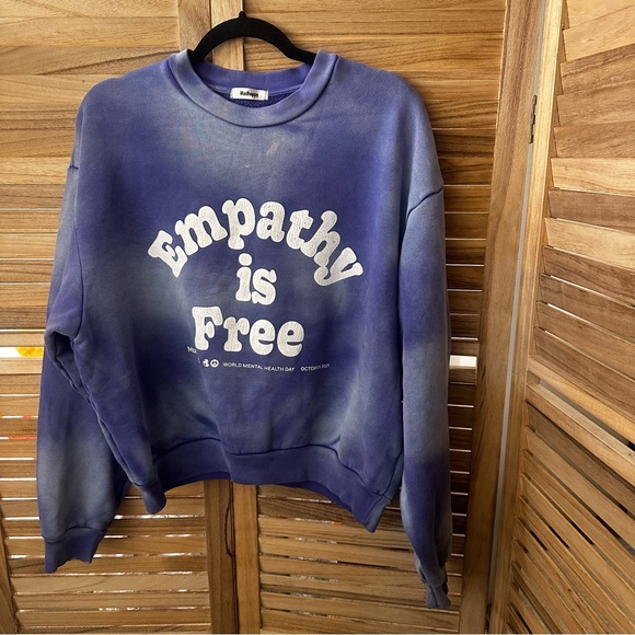 RARE Madhappy Tie Dye Mental Health Emphaty Is Free Sweater size XS - Picture 1 of 6